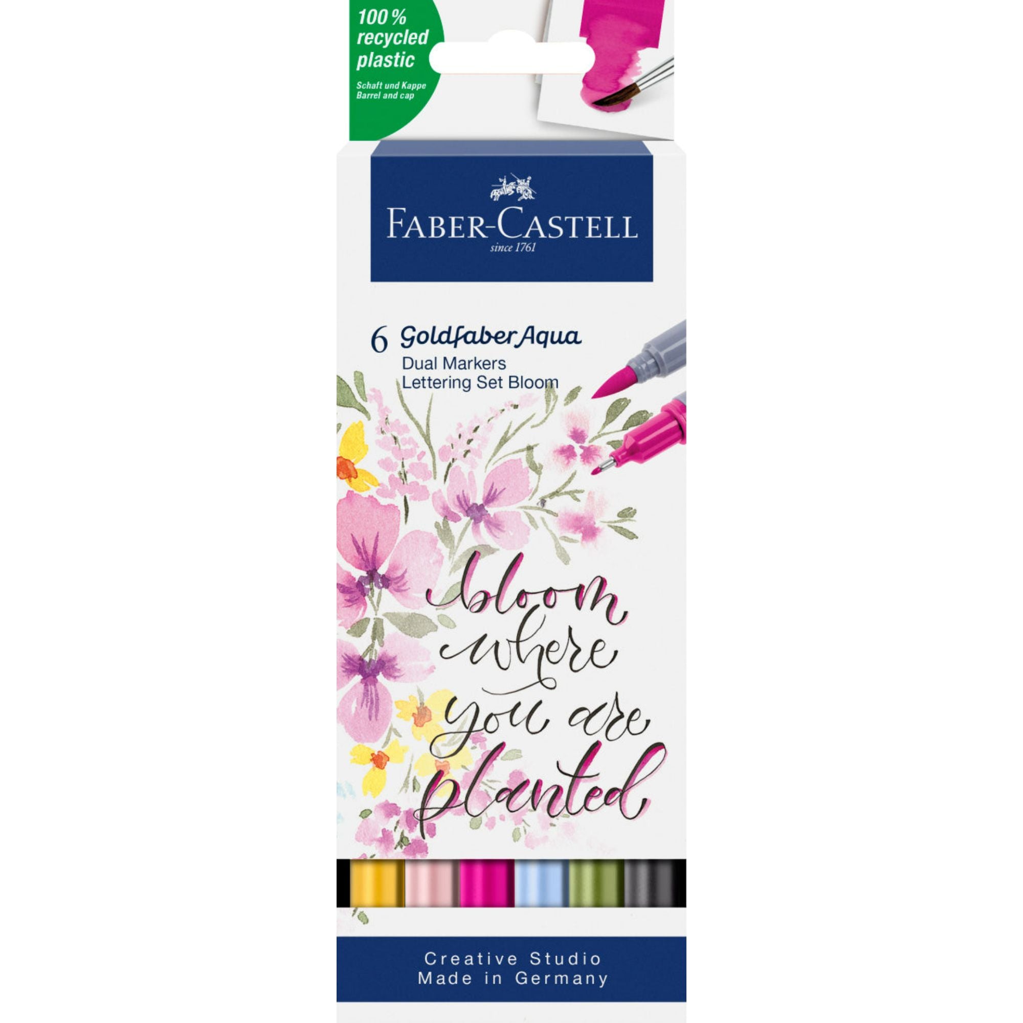 Marcador Dual GoldfaberAqua Faber-Castell x6 Color Lettering