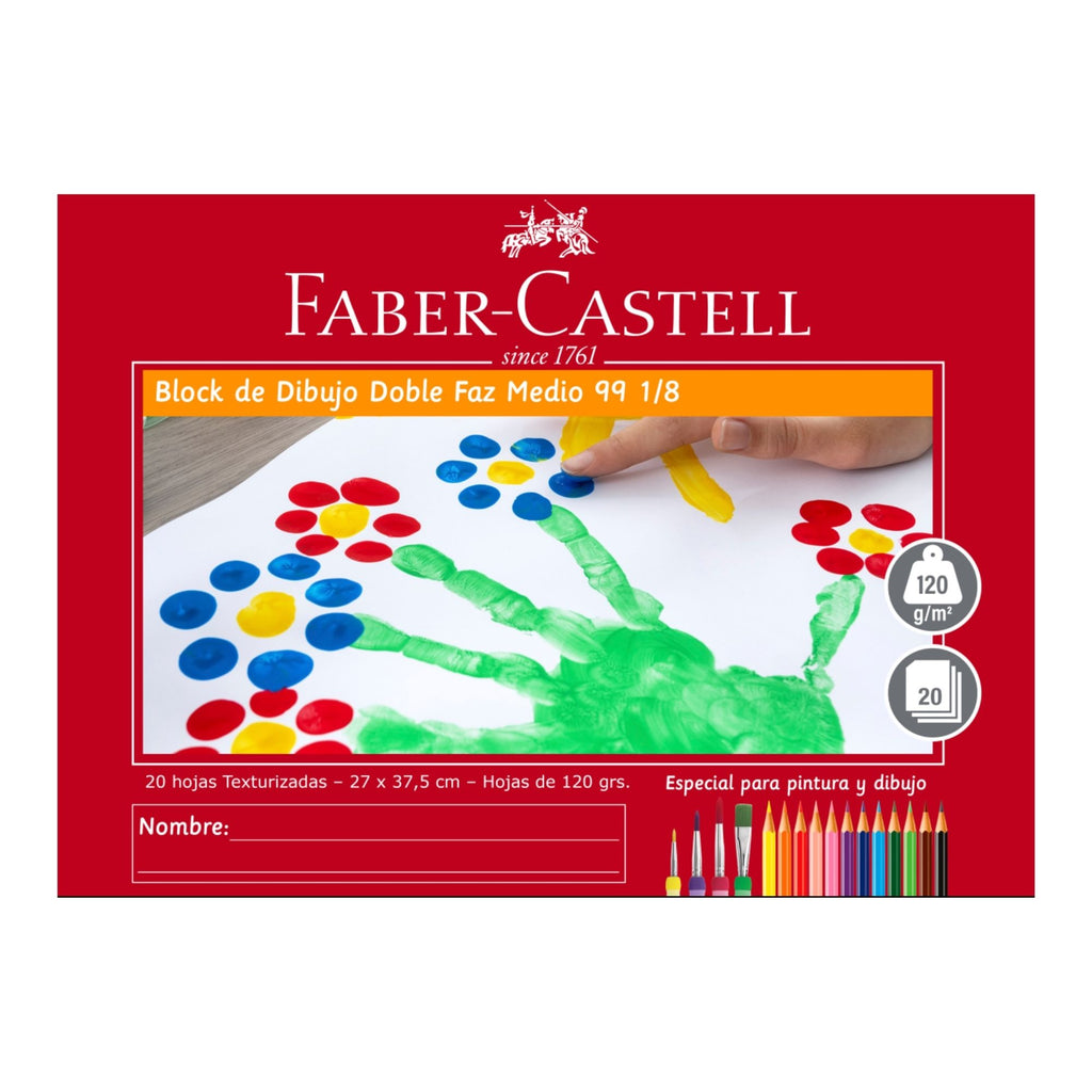 Block de dibujo Faber-Castell doble faz 99 1/8