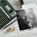 Estuche de metal Pitt Graphite Matt y Castell 9000 x20