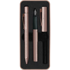 Pluma + Bolígrafo Grip Edition Faber-Castell Cobre Rosa