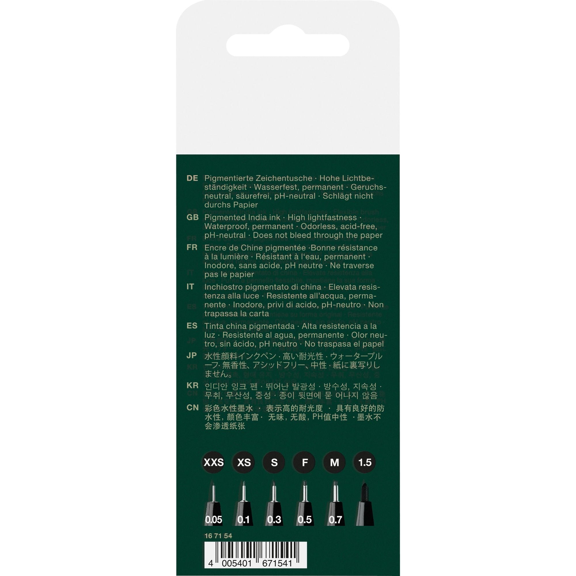 Rotuladores Pitt Artist Faber-Castell x6 uds. Negro