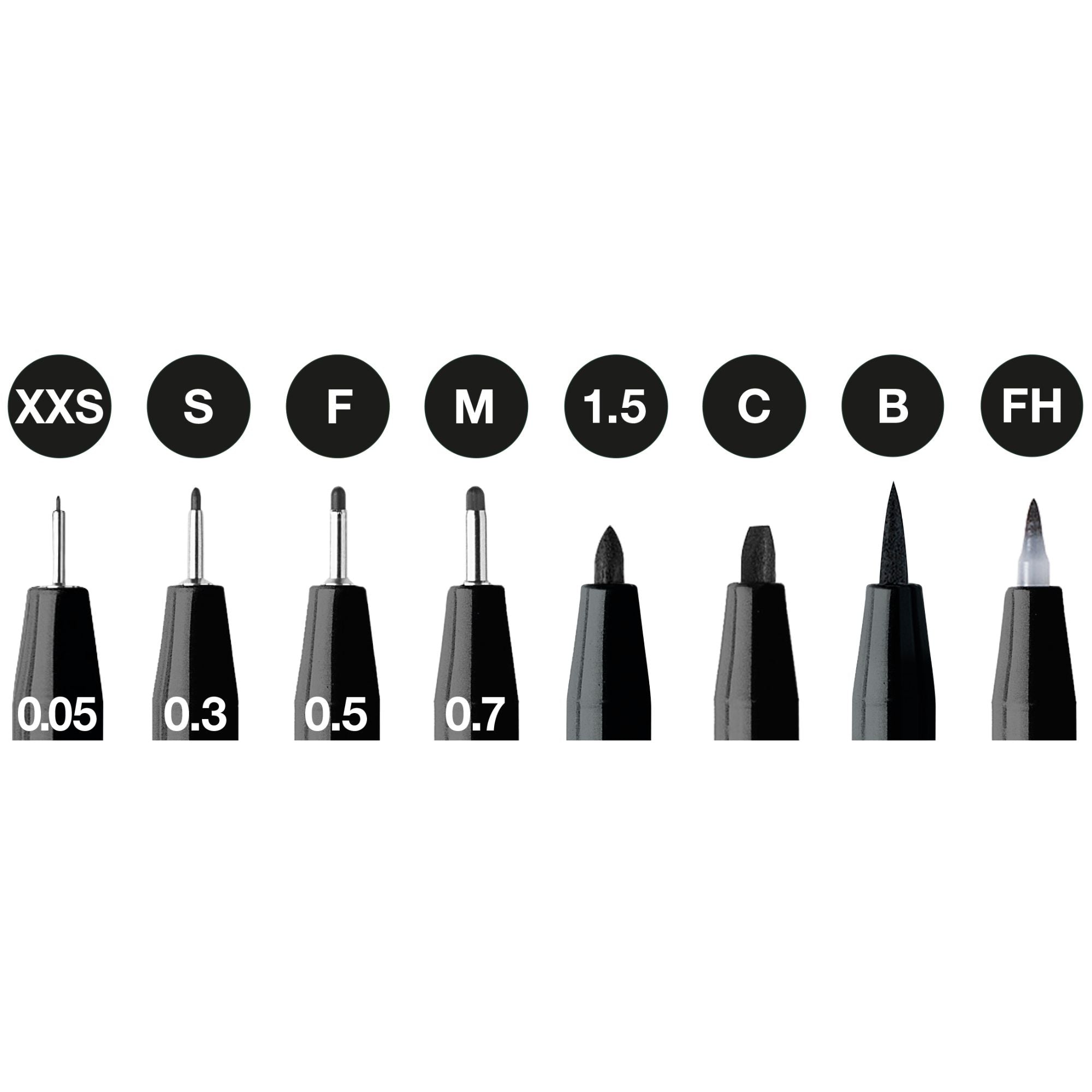 Rotuladores Pitt Artist Faber-Castell x8 uds. Negro
