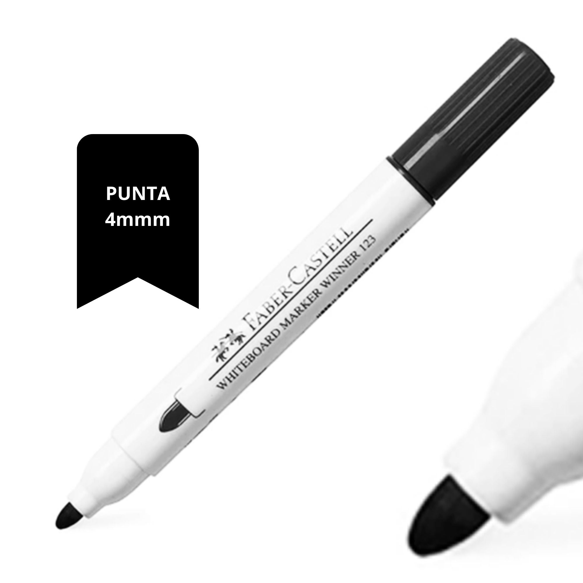Plumón de Pizarra Winner 123 Faber-Castell 4mm negro