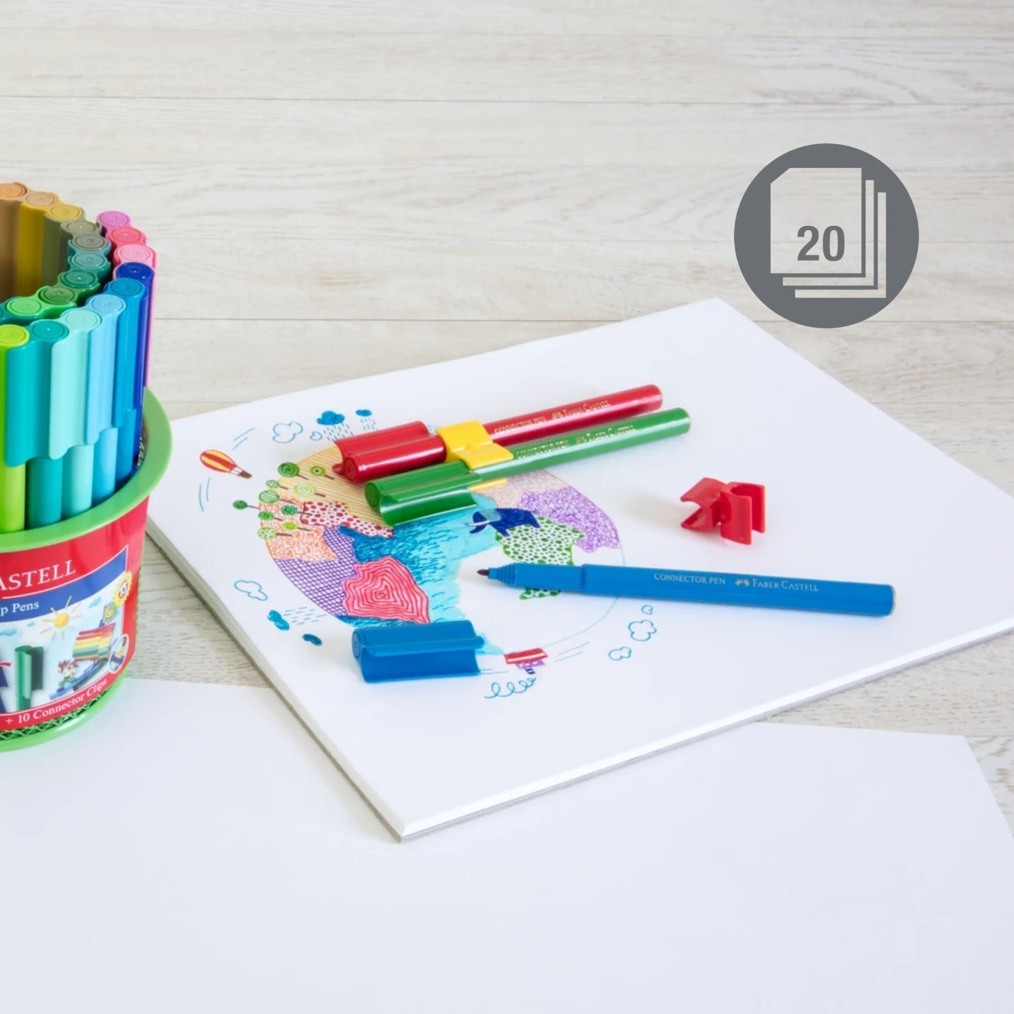 Block de dibujo Faber-Castell doble faz 99 1/8