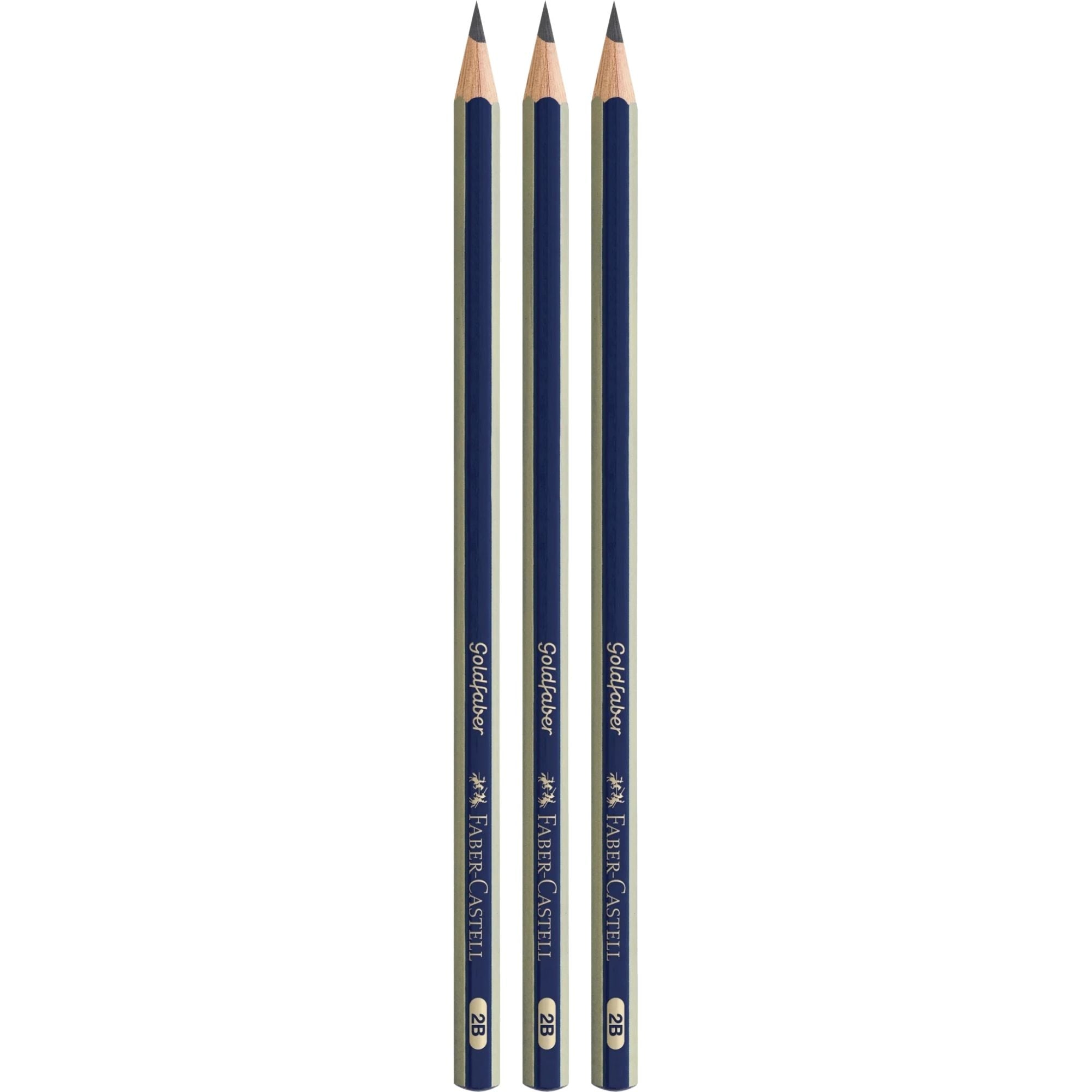 Lápiz grafito Goldfaber Faber-Castell 1221 2B bc x3