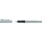 Pluma Estilográfica Grip 2011 M Plateado Faber-Castell