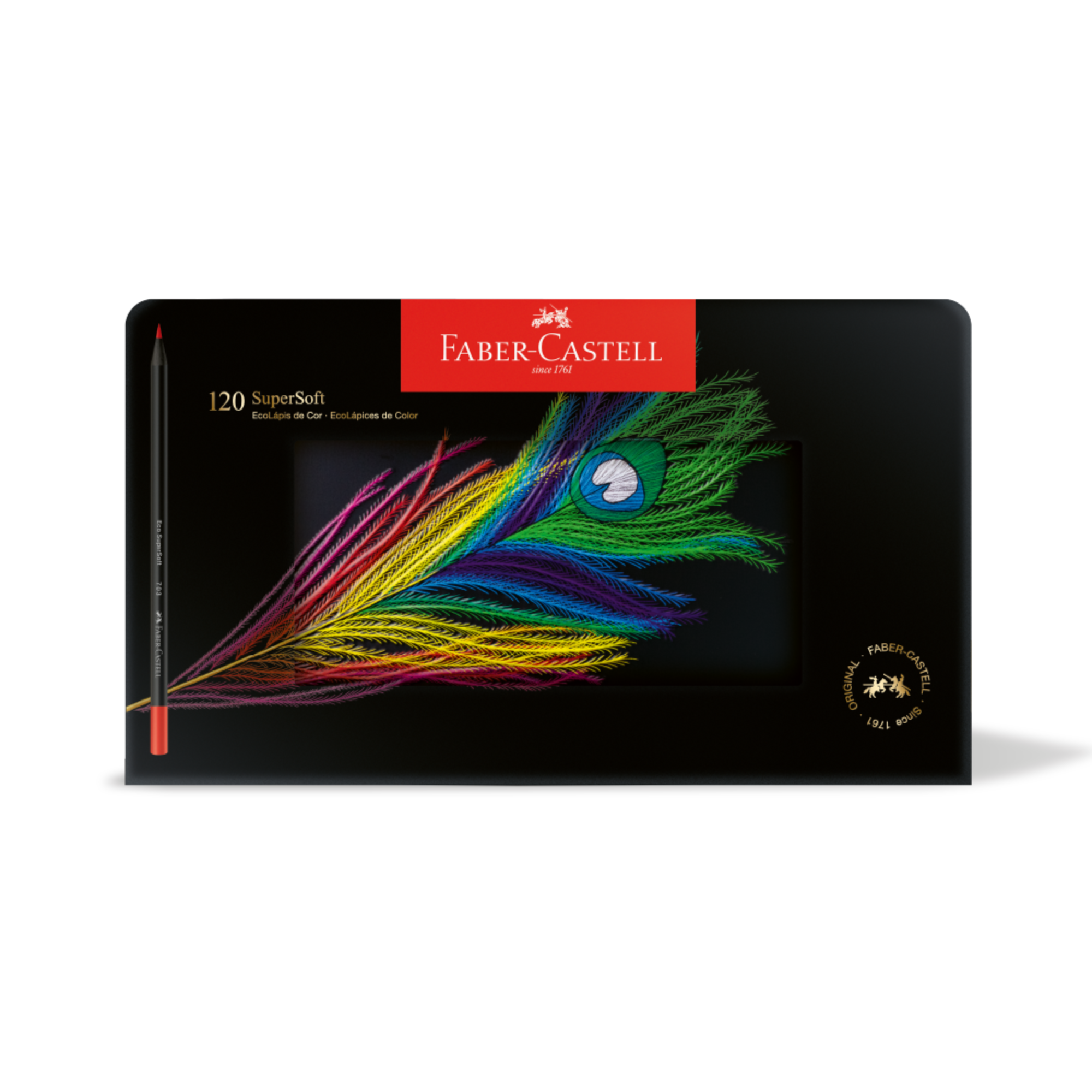 Ecolápices Faber-Castell Supersoft x120 Caja Metal