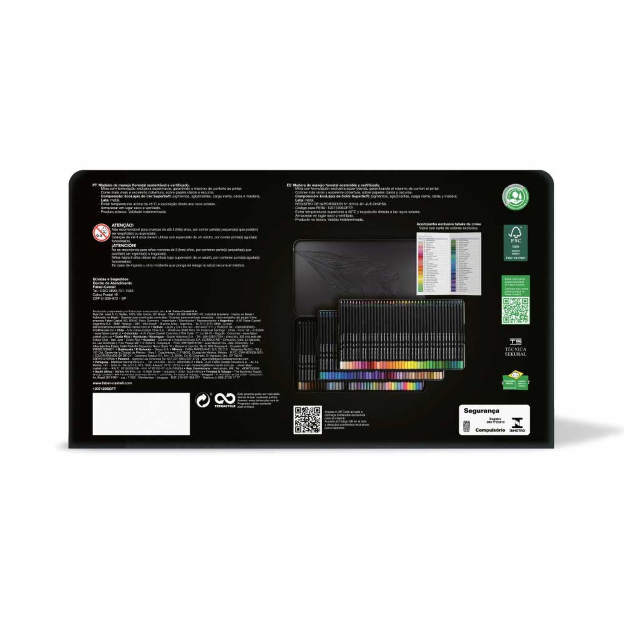 Ecolápices Faber-Castell Supersoft x120 Caja Metal
