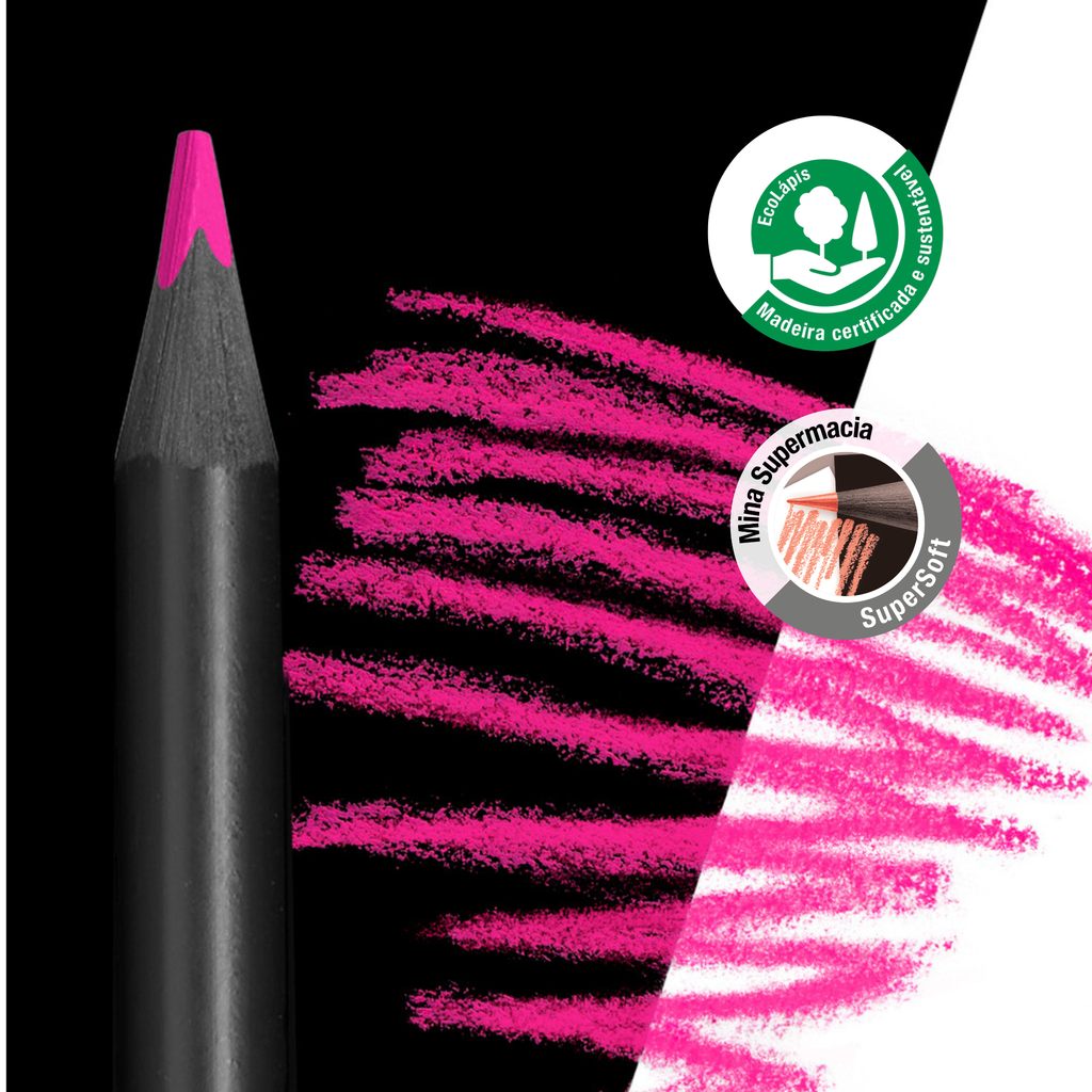 Ecolápices Faber-Castell Supersoft x12 Neón