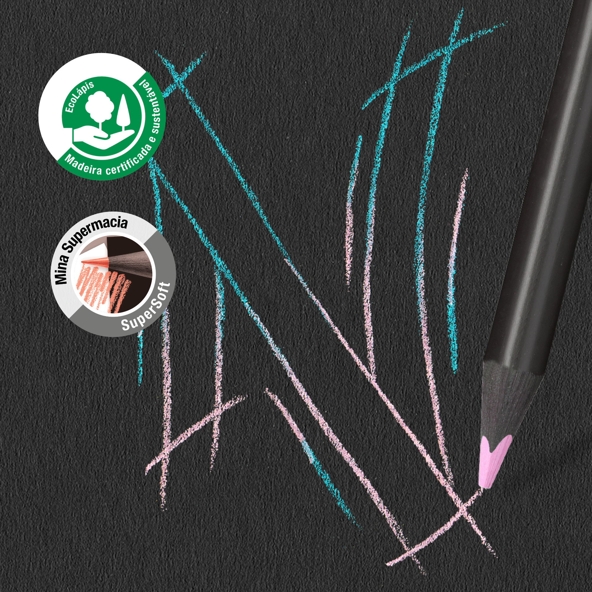 Ecolápices Faber-Castell Supersoft x12 Pastel