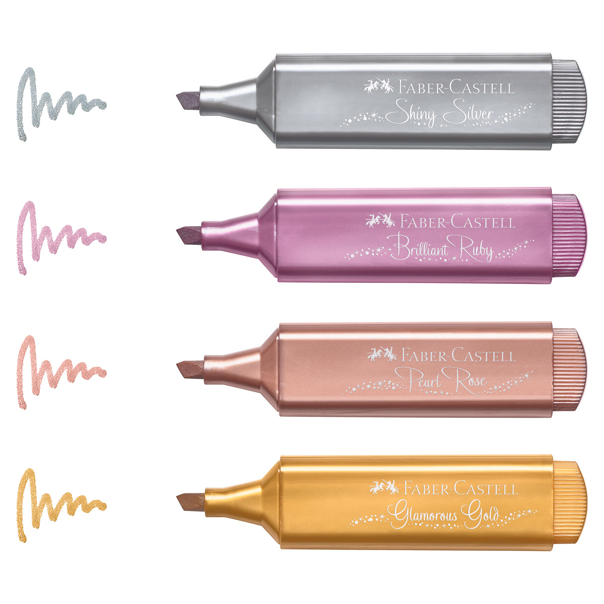 Marcador Metalicos Estuche Faber-Castell x4 Colores