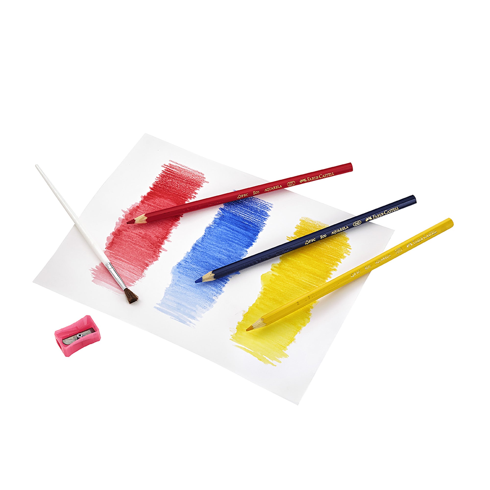 Lápices Acuarela Faber-Castell x12 + Sacapunta + Pincel