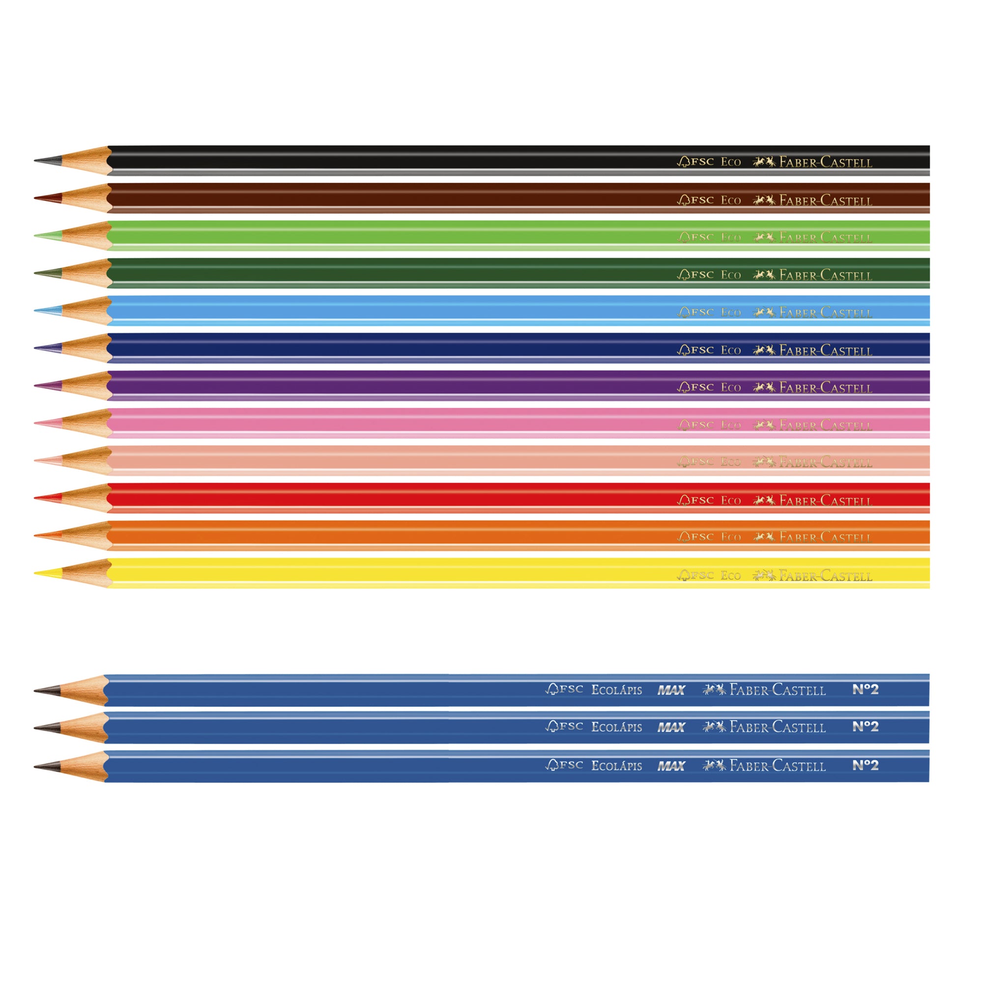 Lápices de Color Faber Castell x12 Colores + 3 Grafitos