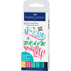 Marcador Lettering Tonos Pasteles Faber-Castell x6 uds.