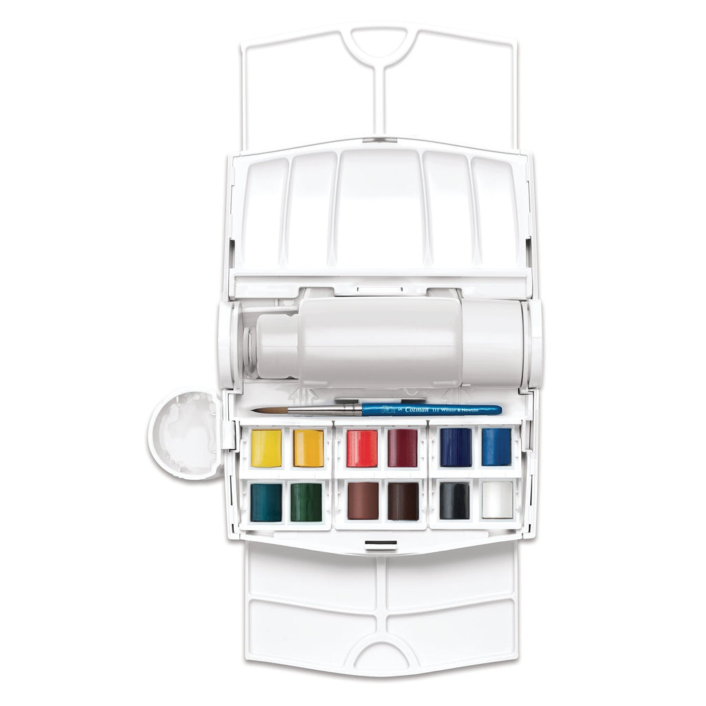 Acuarela Cotman W&N 12 Medio Godet Field + Pincel