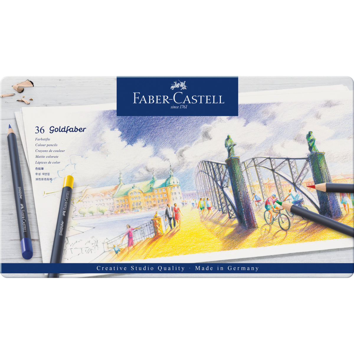 Lápiz De Color Goldfaberlata Metal Faber-Castell x36 Colores