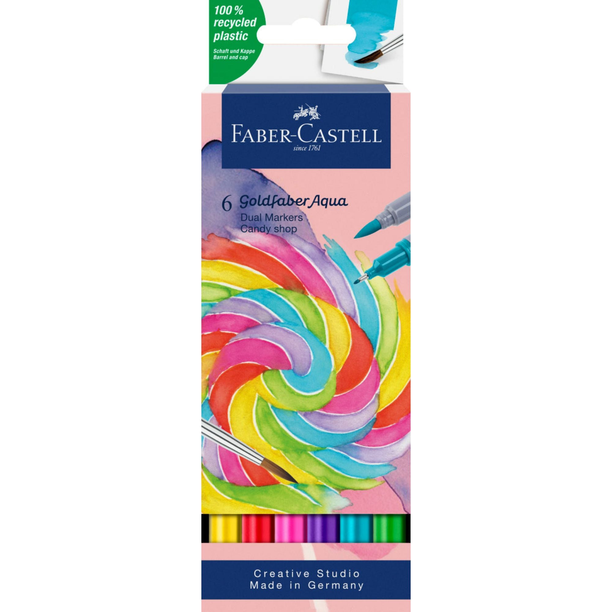 Marcador Dual Goldfaber Aqua Faber-Castell x6 Colores Candy