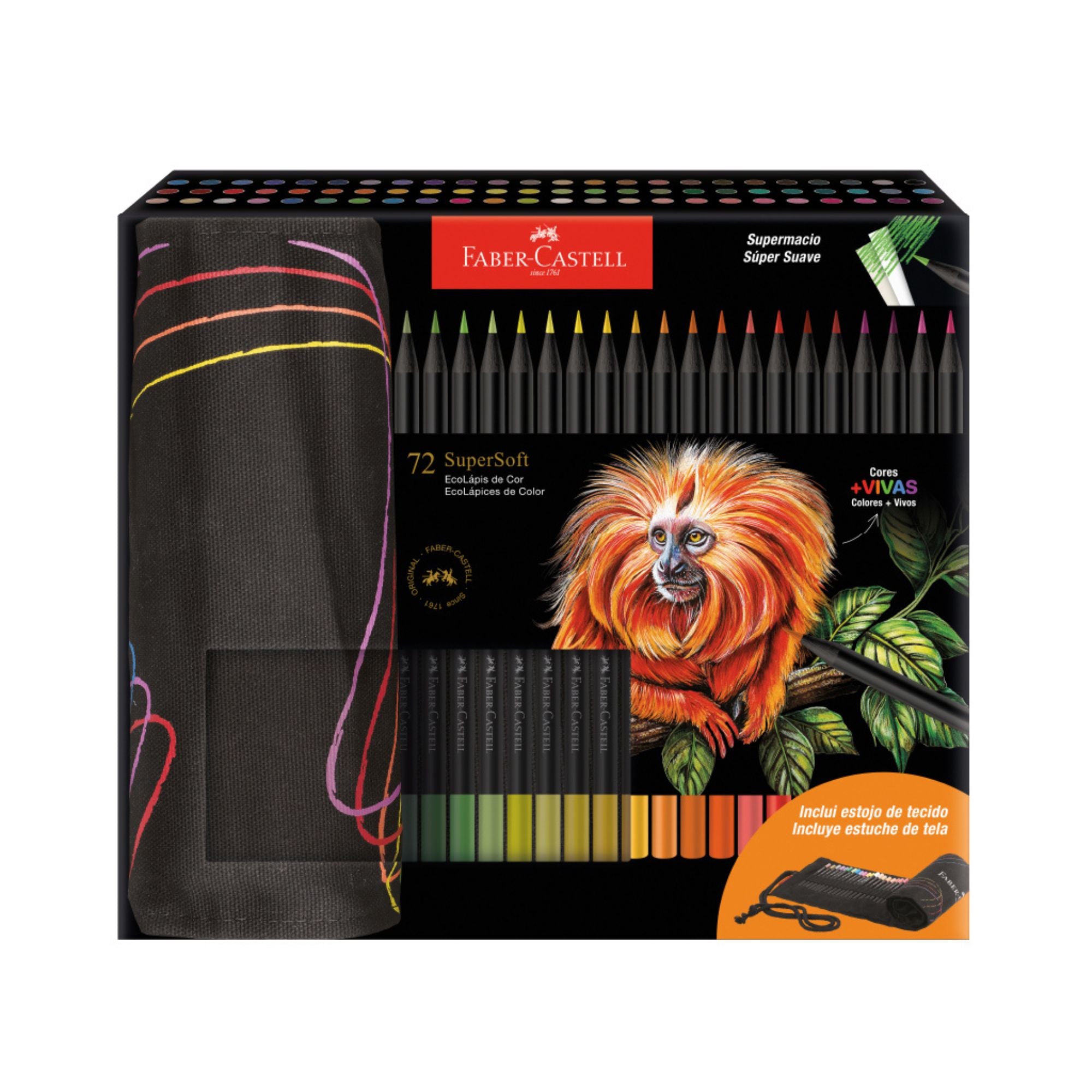 Rollo Ecolápices Faber-Castell Supersoft x72