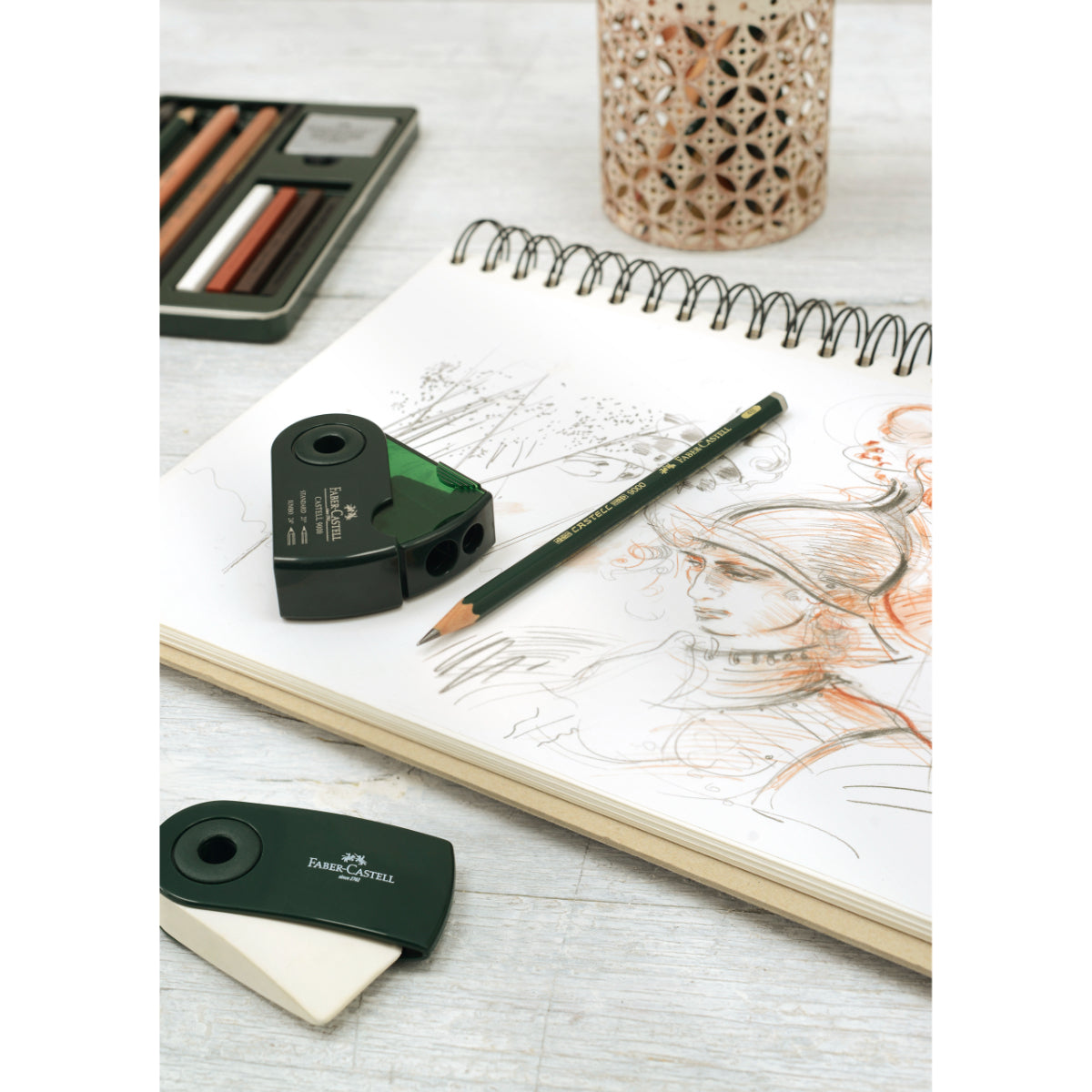 Juego Lápices Pitt Monochrome Est. Faber-Castell x12 und.