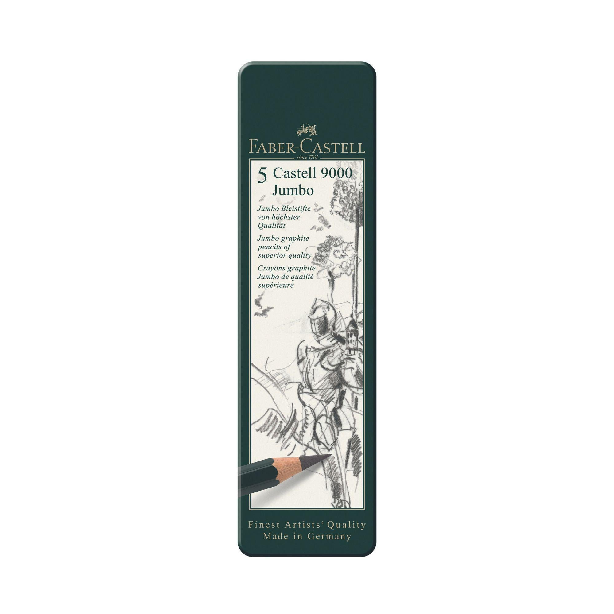 Lata Lápices de Grafito Faber Castell 9000 Jumbo x5
