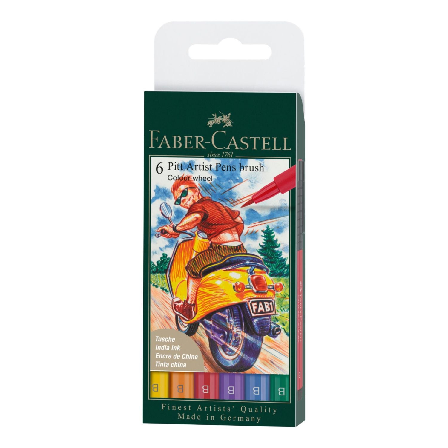 Rotuladores Pitt Artist Faber-Castell x6 uds. Wheel