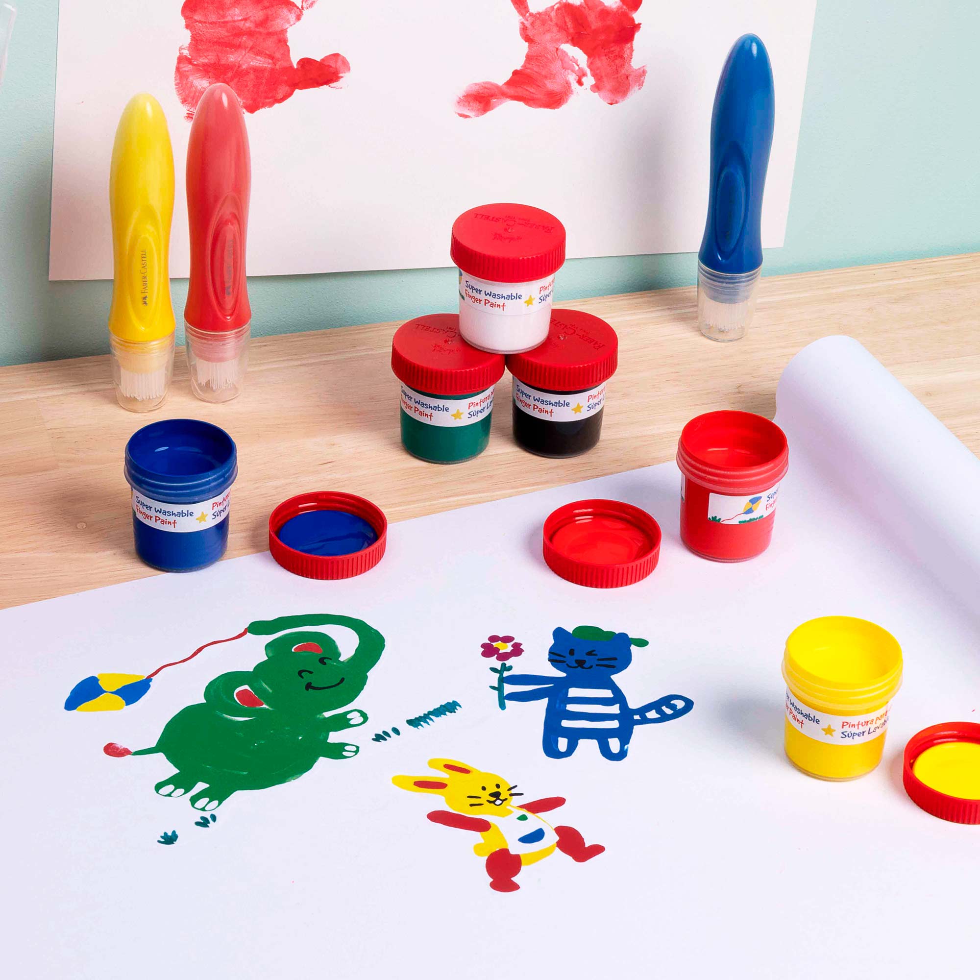 Pintura de Dedos Faber-Castell Little Creatives x6 Colores