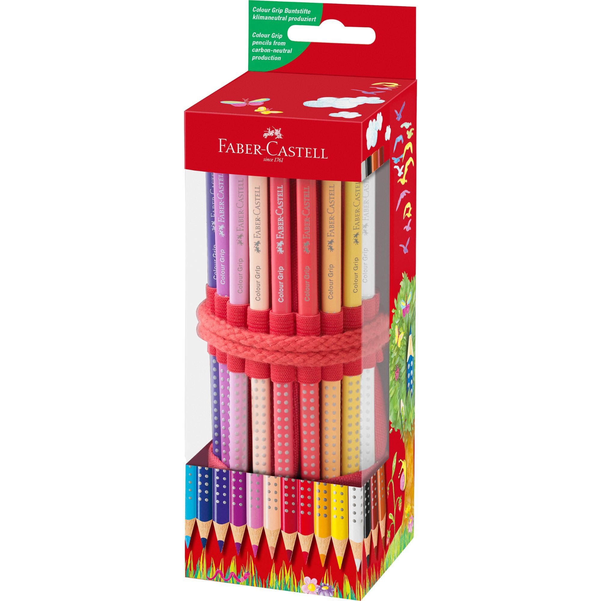 Estuche Rollo Rojo + 18 Lápices Acuarelables Faber-Castell
