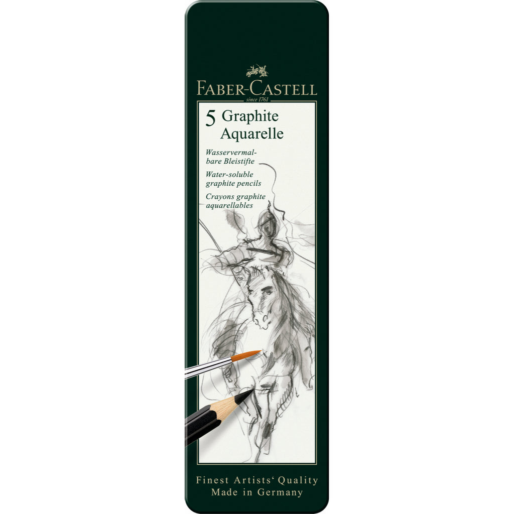 Lápiz Grafito Graphite Aquarelle Faber-Castell x5 uds.
