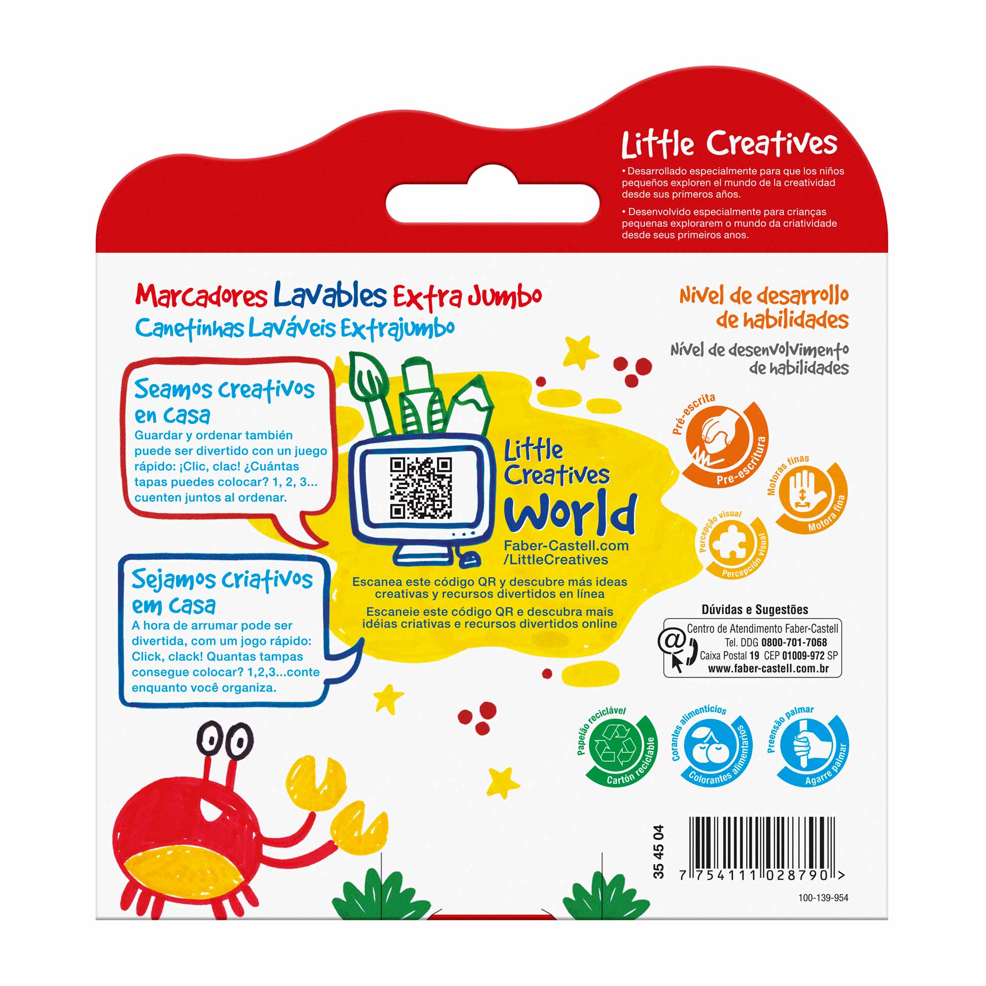 Marcador Extra Jumbo Faber-Castell Little Creatives x6 Color