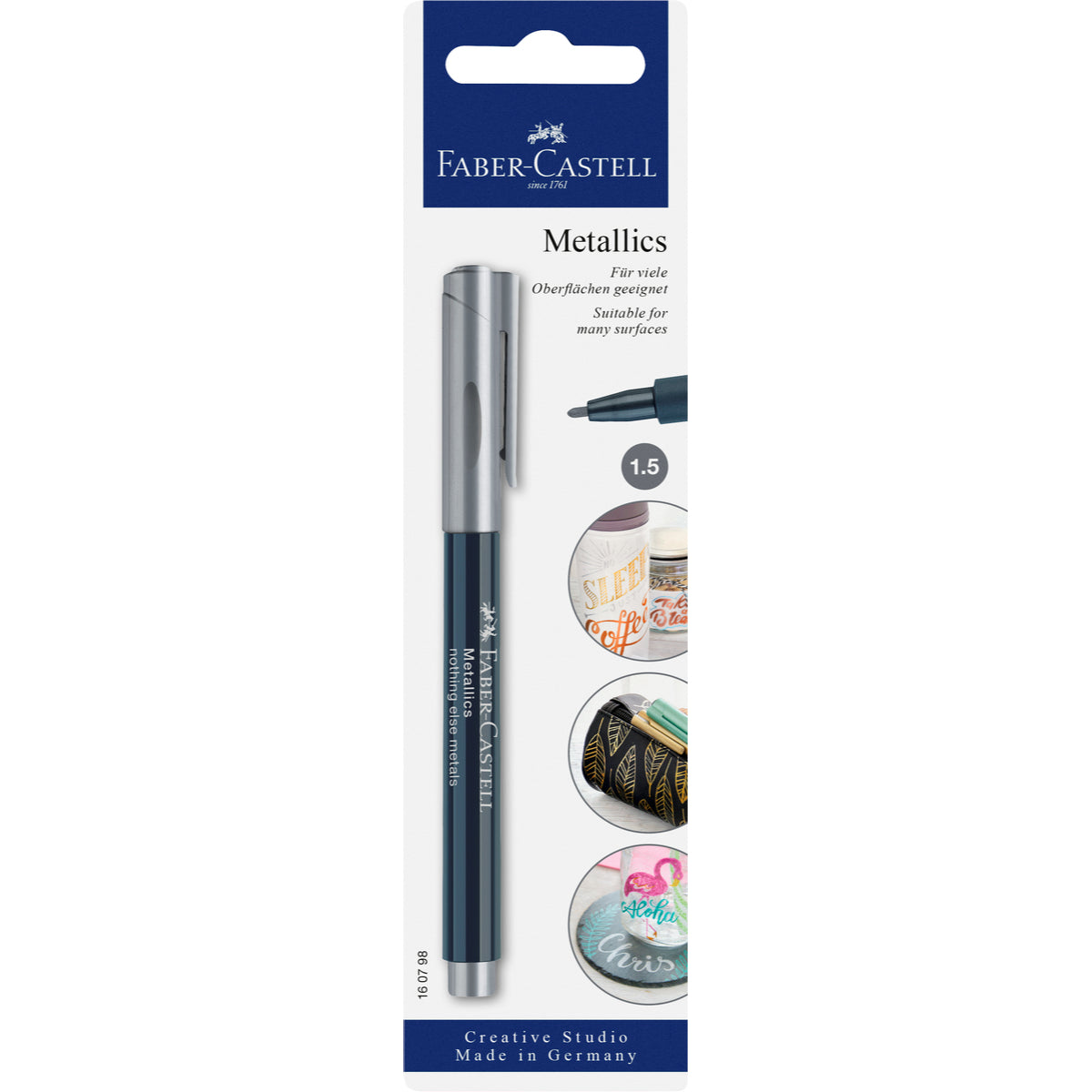 Marcador Metallics Faber-Castell Color Plata