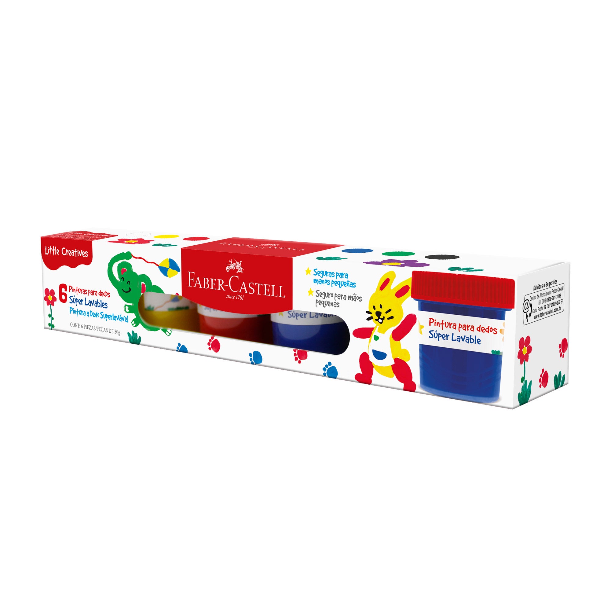 Pintura de Dedos Faber-Castell Little Creatives x6 Colores