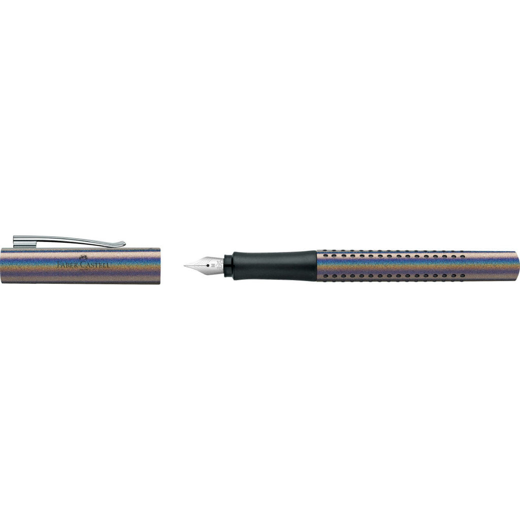 Pluma Estilográfica Grip Edition Faber-Castell M Silver
