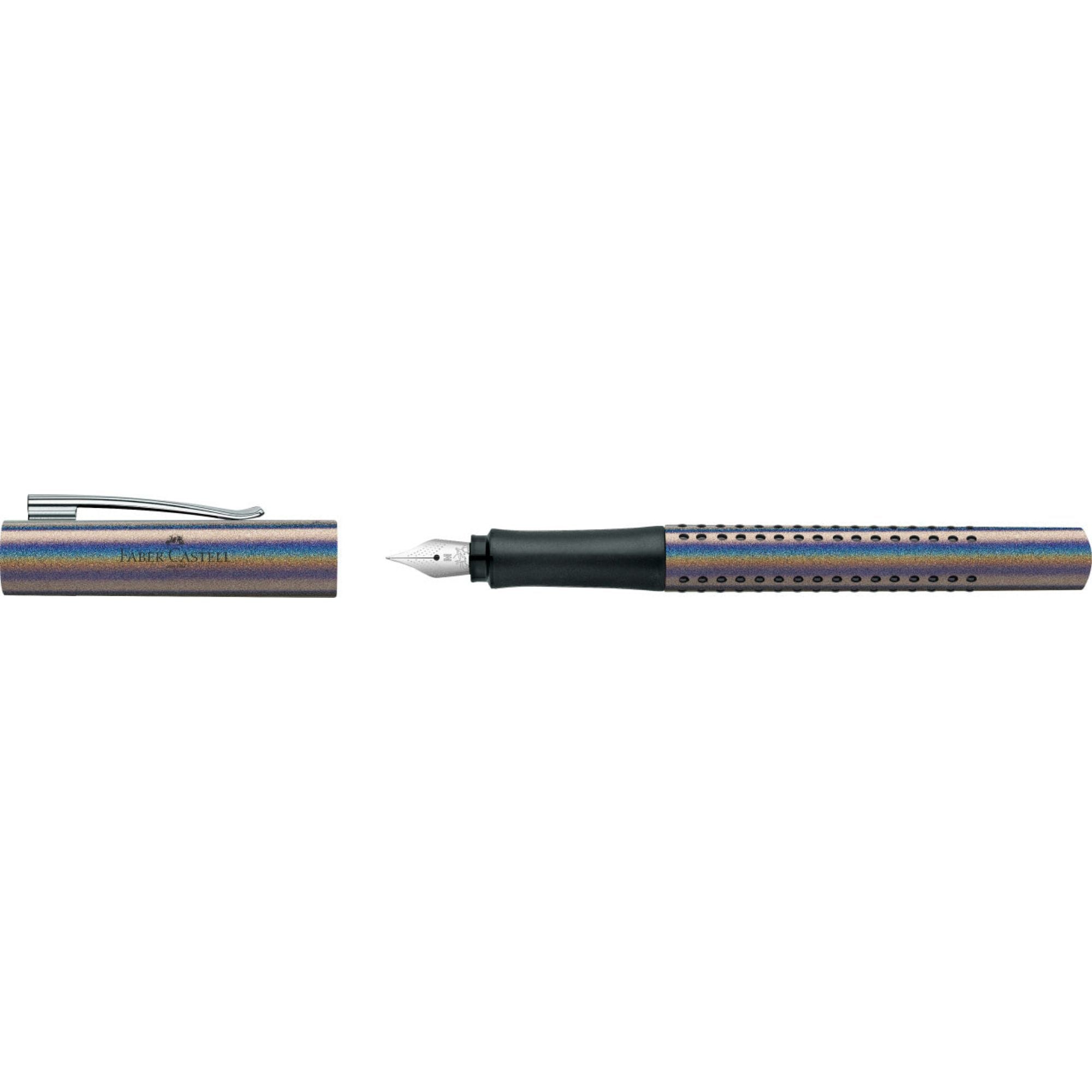 Pluma Estilográfica Grip Edition Faber-Castell M Silver
