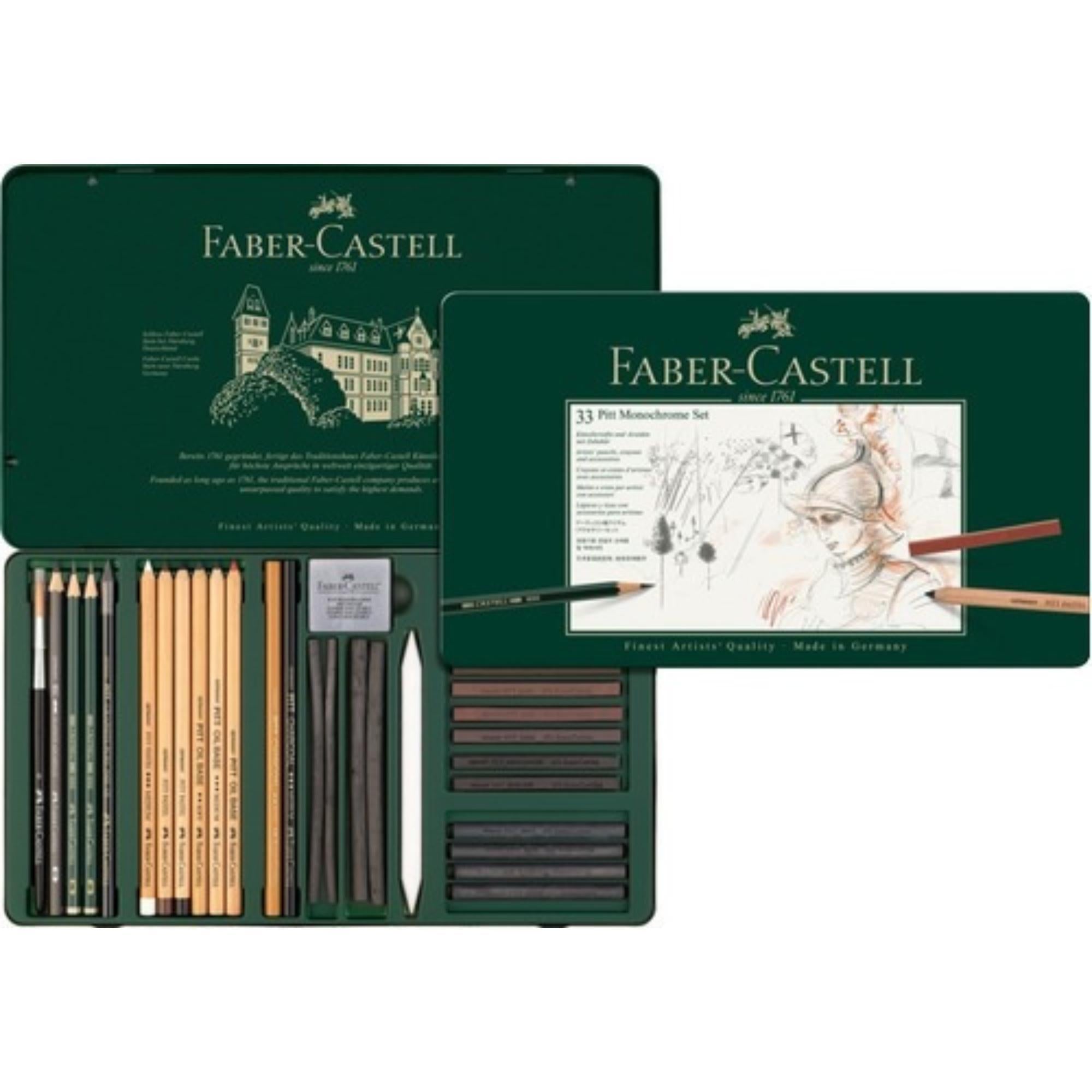 Lápiz Grafito Pitt Monochrome Faber-Castell x33 uds.
