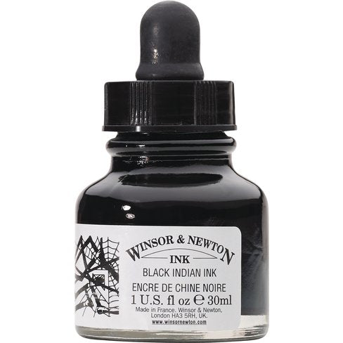 Tinta de Dibujo Negro Con Gotero Winsor & Newton 30ml