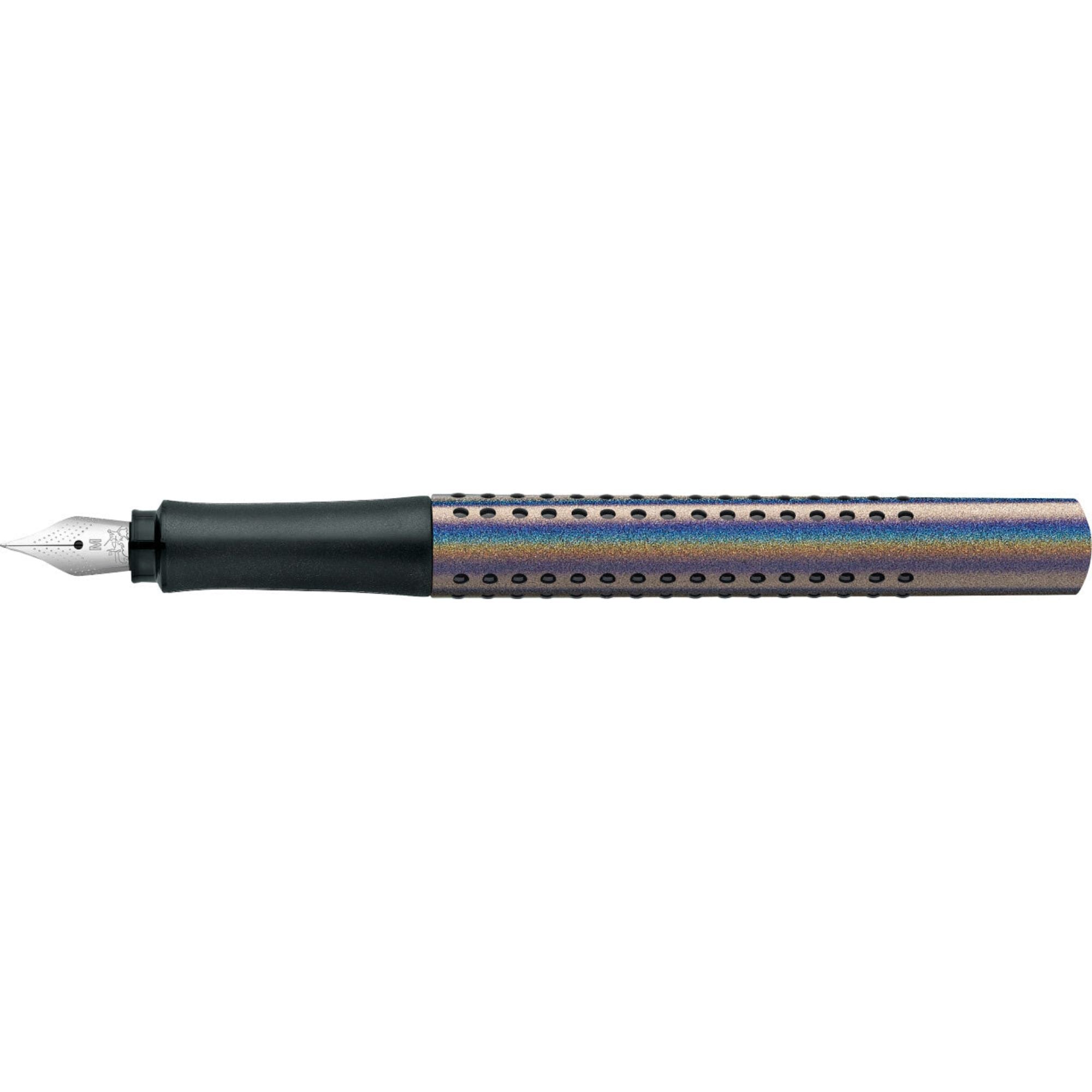 Pluma Estilográfica Grip Edition Faber-Castell M Silver