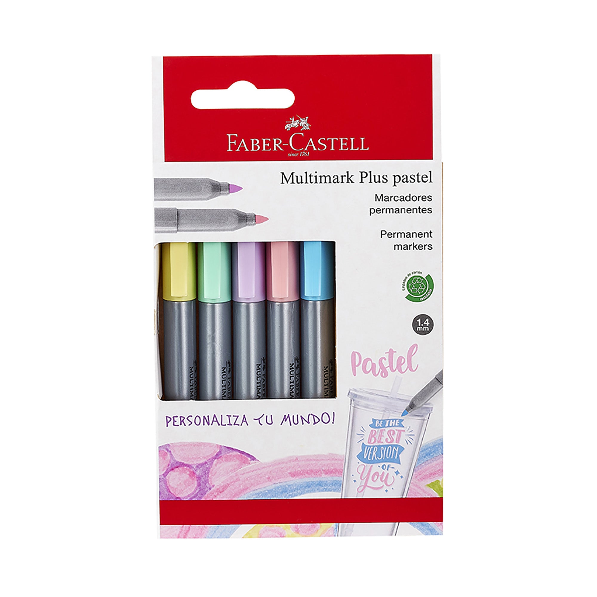 Marcador Multimark Plus Faber-Castell x5 Colores Pastel