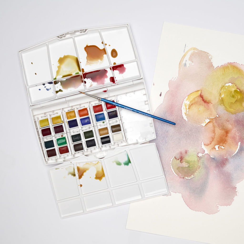 Acuarela Cotman winsor & Newton 24 Medio Godet Paint Plus