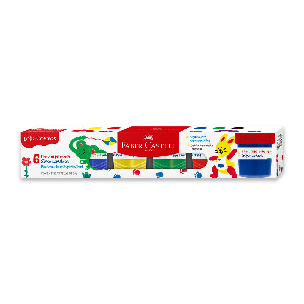 Pintura de Dedos Faber-Castell Little Creatives x6 Colores