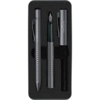 Pluma + Bolígrafo Grip Edition Faber-Castell Antracita