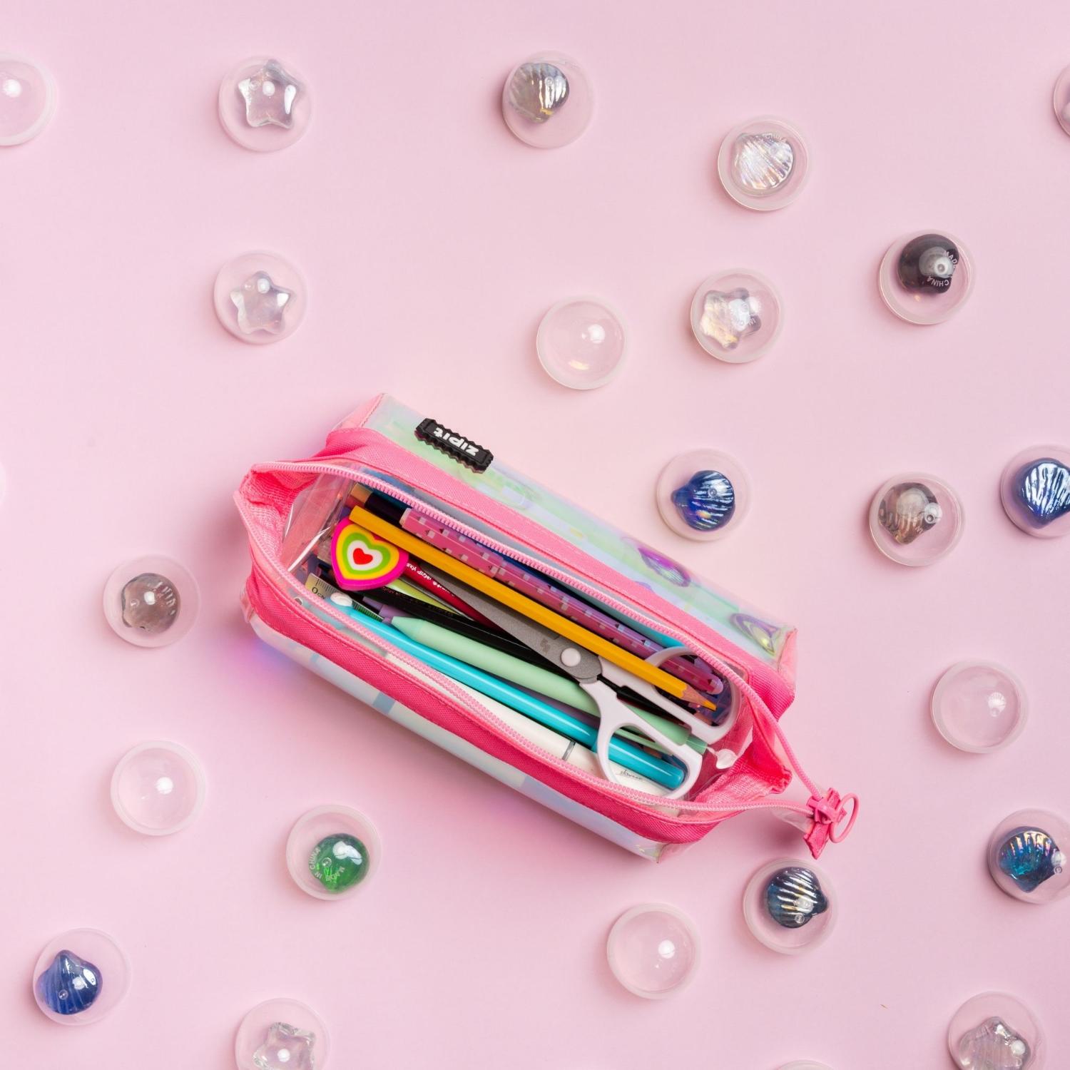 Estuche Lenny Iridiscente Faber-Castell rosado