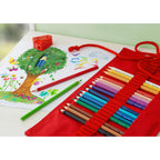 Estuche Rollo Rojo + 18 Lápices Acuarelables Faber-Castell