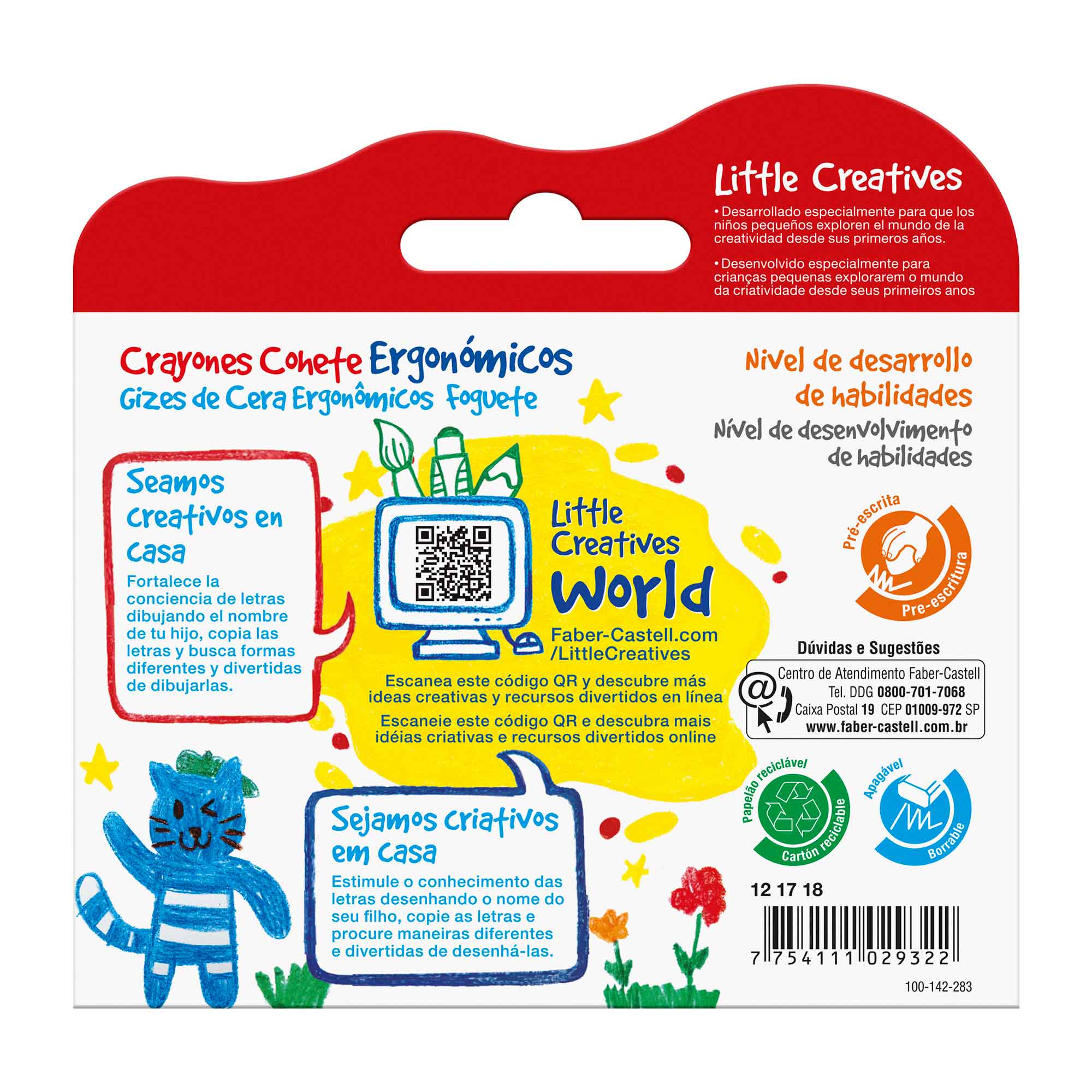 Crayón Cohete Little Creatives Faber-Castell x6 Colores