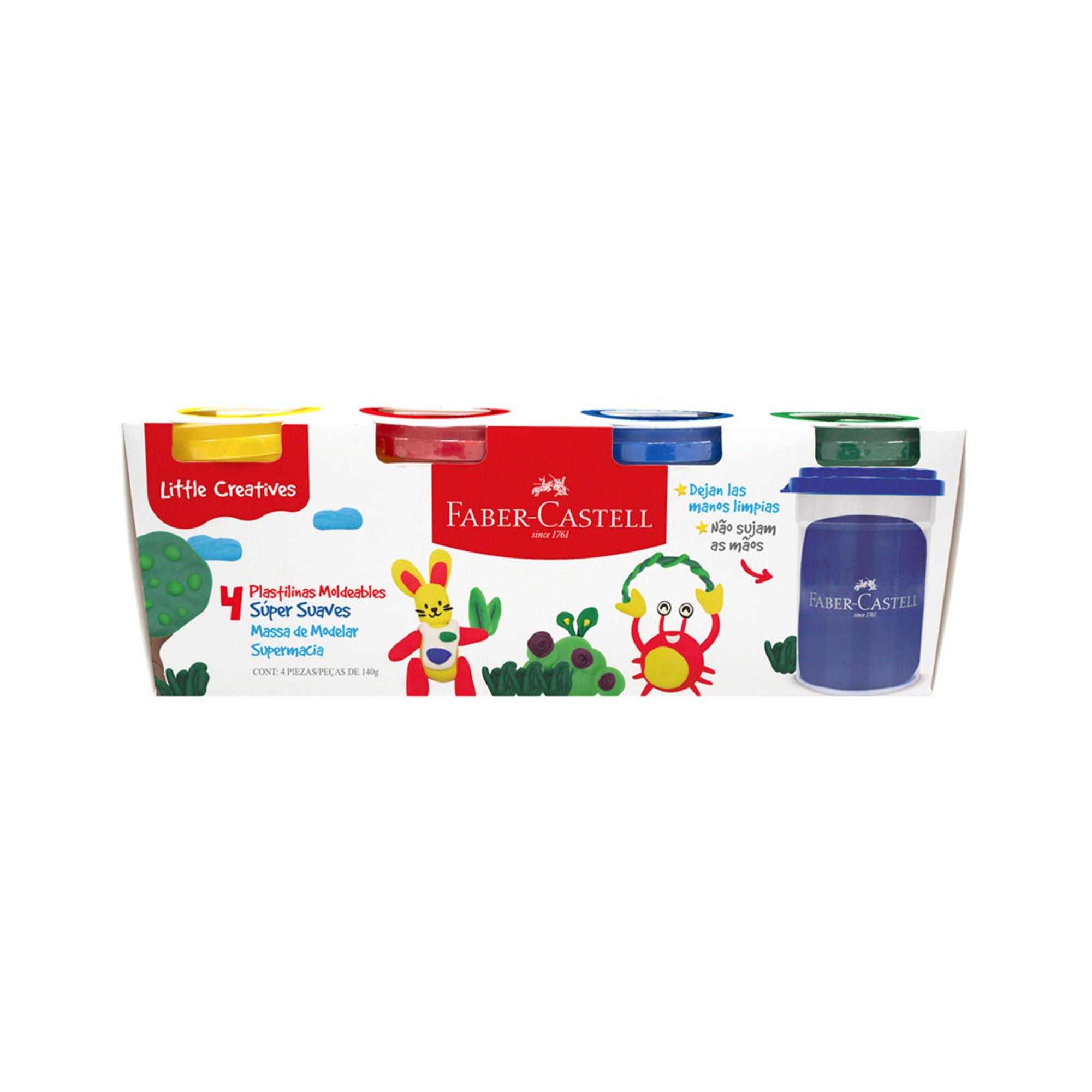Plastilina Súpersuave Little Creative 140g x4