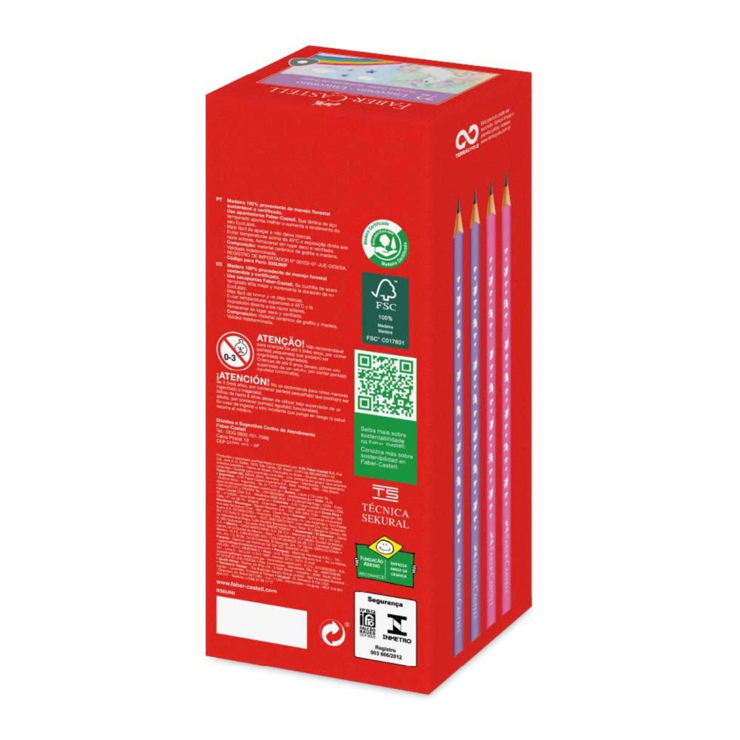 Caja Ecolápices Grafito Faber-Castell Unicorniox72