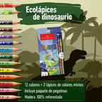 Ecolápices de Colores Dinosaurio Faber-Castell x12+2