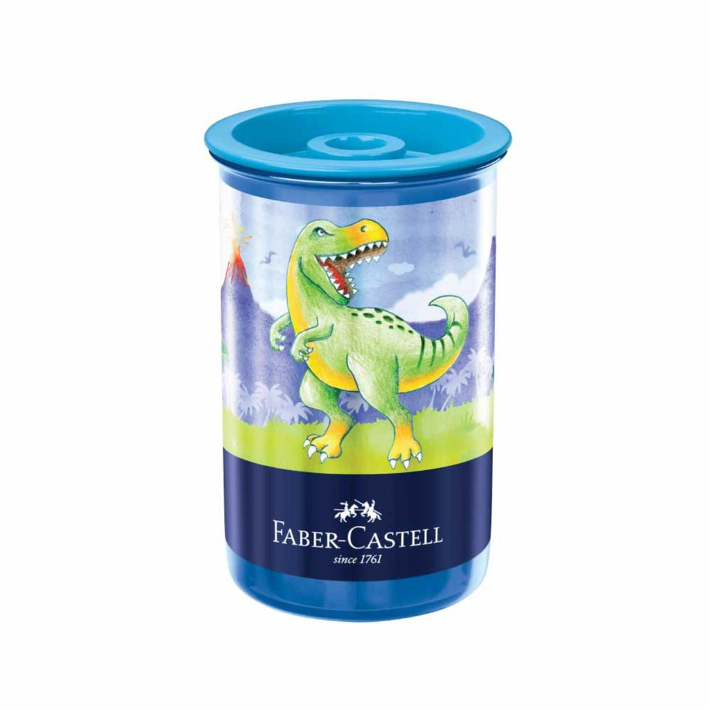Sacapuntas c/deposito Faber-Castell Dinosaurio dyx12