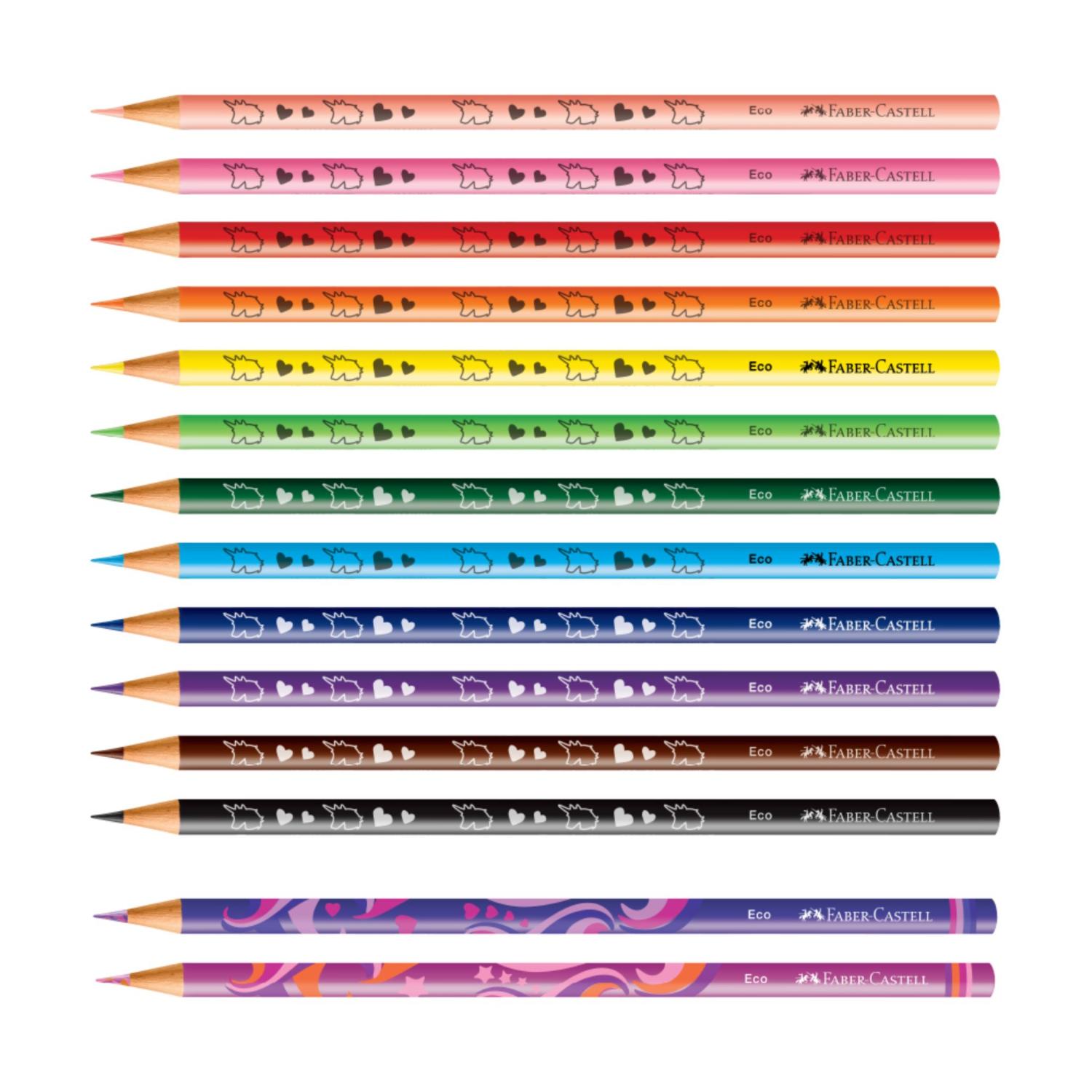 Ecolápices de Colores Faber-Castell Unicornio x12+2
