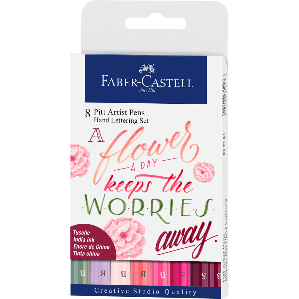 Marcador Lettering Tonos Rosas Faber-Castell x8 uds.