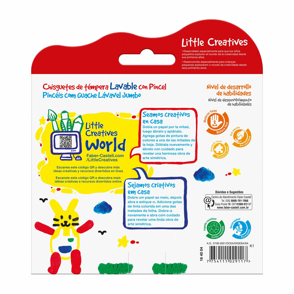 Chisguetes Témpera Little Creatives Faber-Castell x6 Colores